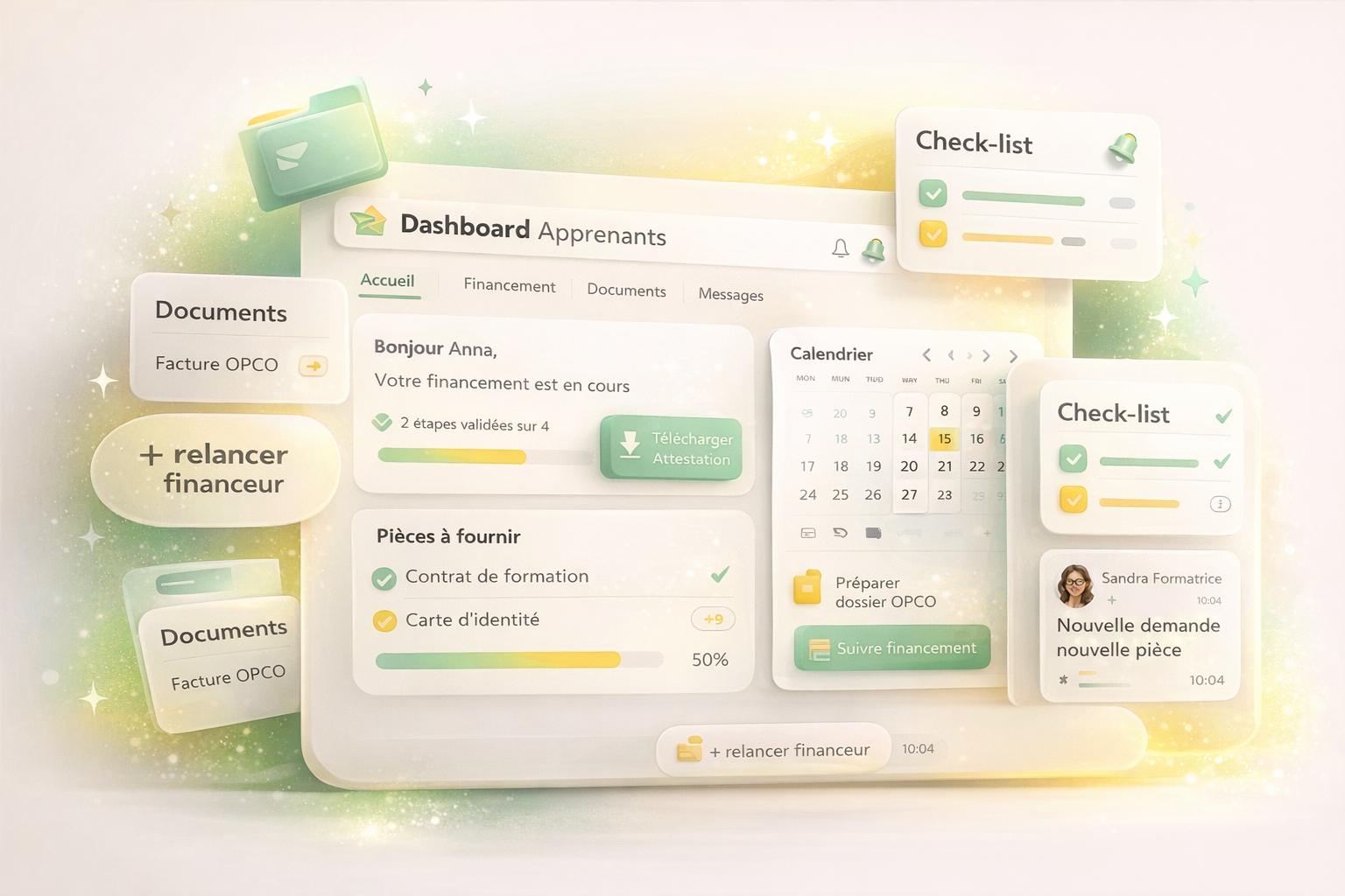 Illustration du dashboard DP Formateur